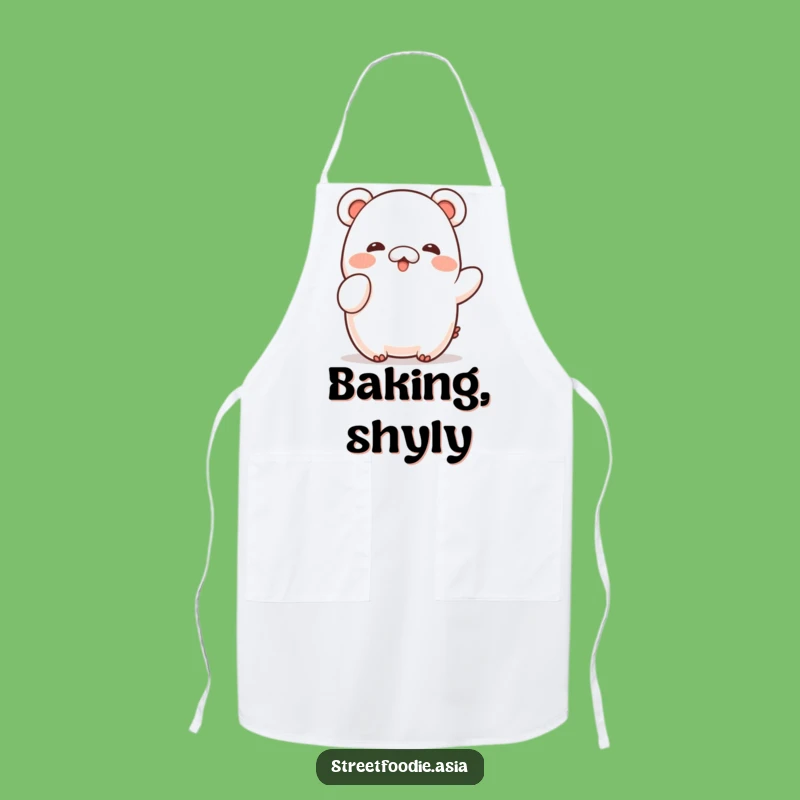 Funny Shy Bao Wave Apron: Cook with Charm and Gentle Kitchen Style