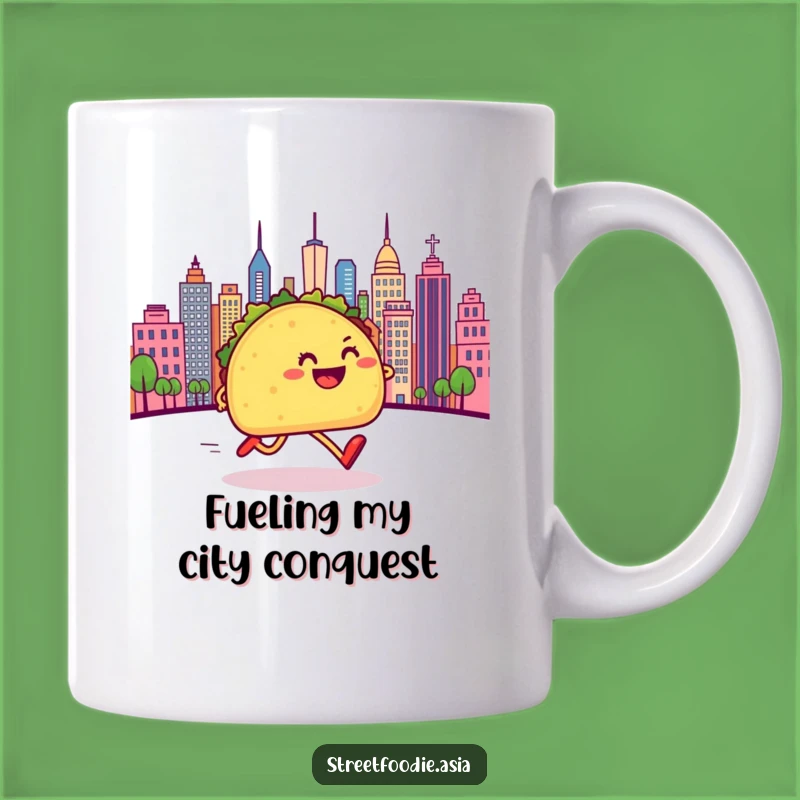 Funny Taco Sprints to City Mug: Hilarious Foodie Gift for Taco Lovers