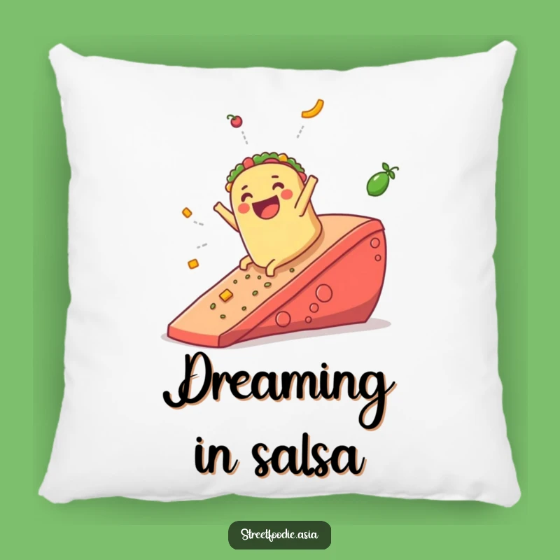 Funny Burrito Salsa Pillow: Soft, Comical Decor for Couch & Bed Gift
