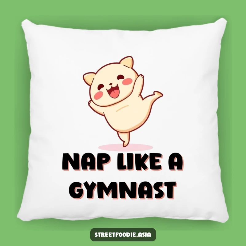 Funny Dim Sum Cartwheel Pillow: Soft Comfort with a Hilarious Design