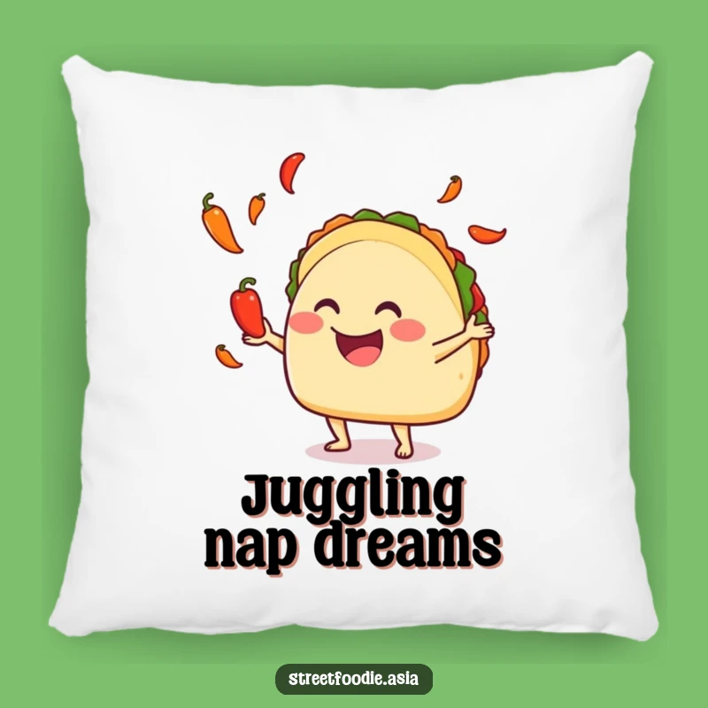 Funny Juggling Taco Pillow, Soft Pepper Cushion, Cozy Hilarious Gift