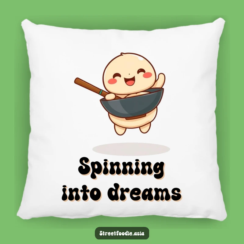 Funny Dumpling Wok Pillow: Soft, Comical Decor for Couch & Bed Gift