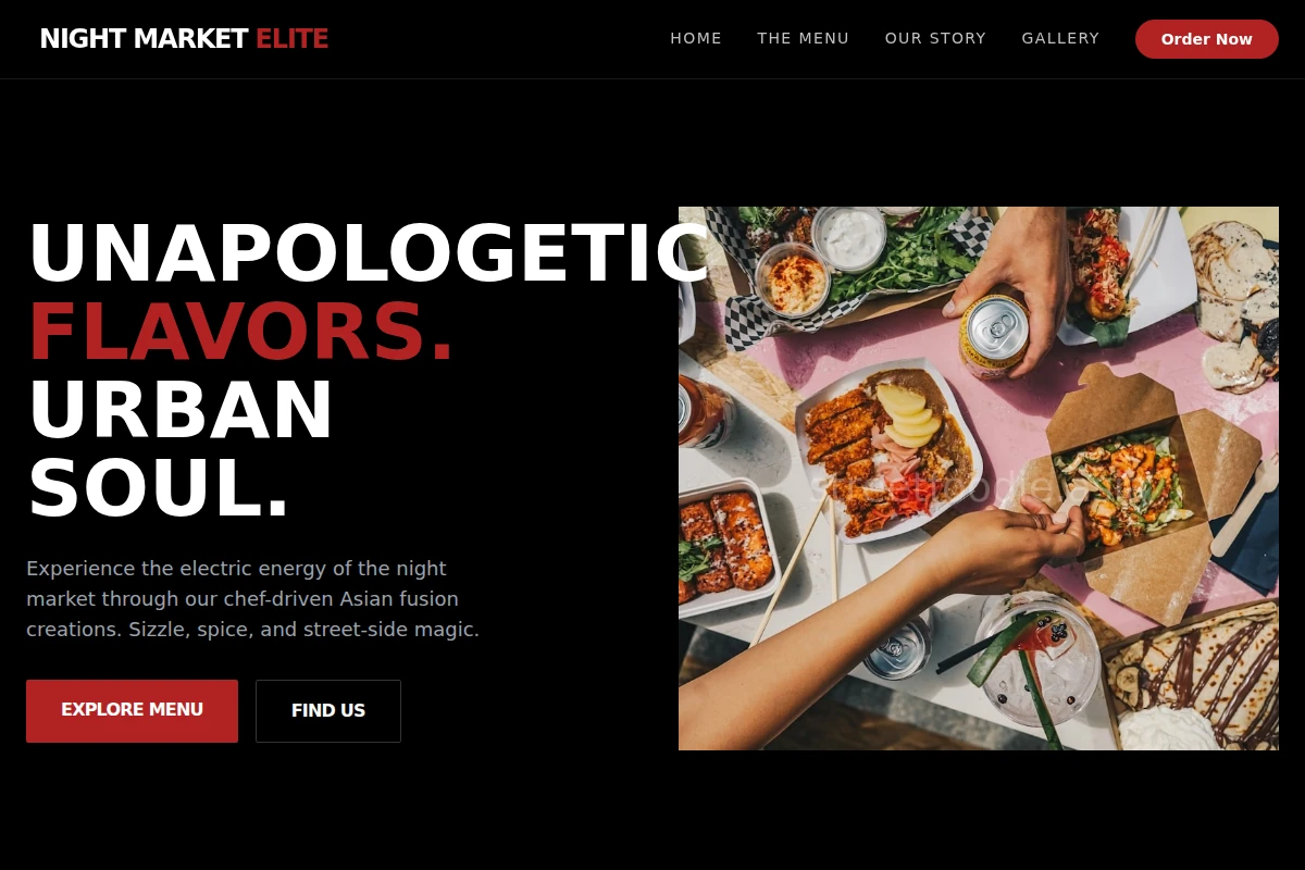 Street-Side Asian Fusion Food