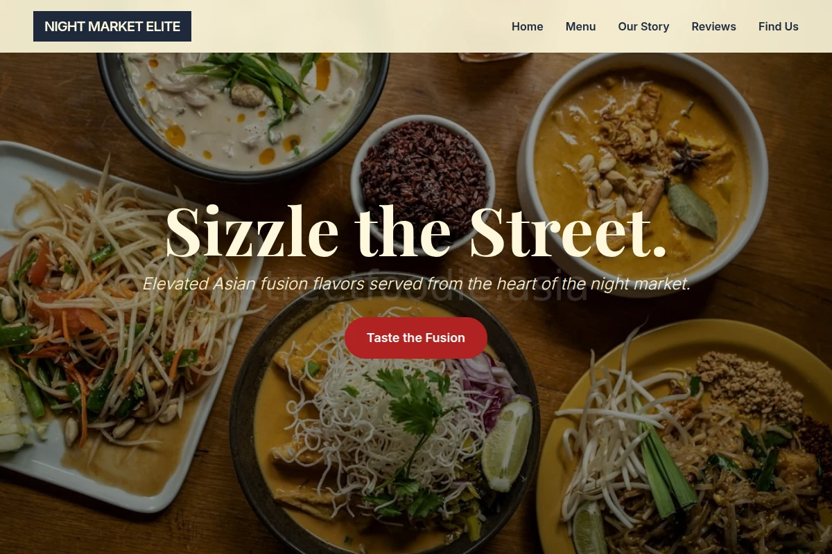 Street-Cart Asian Fusion Food