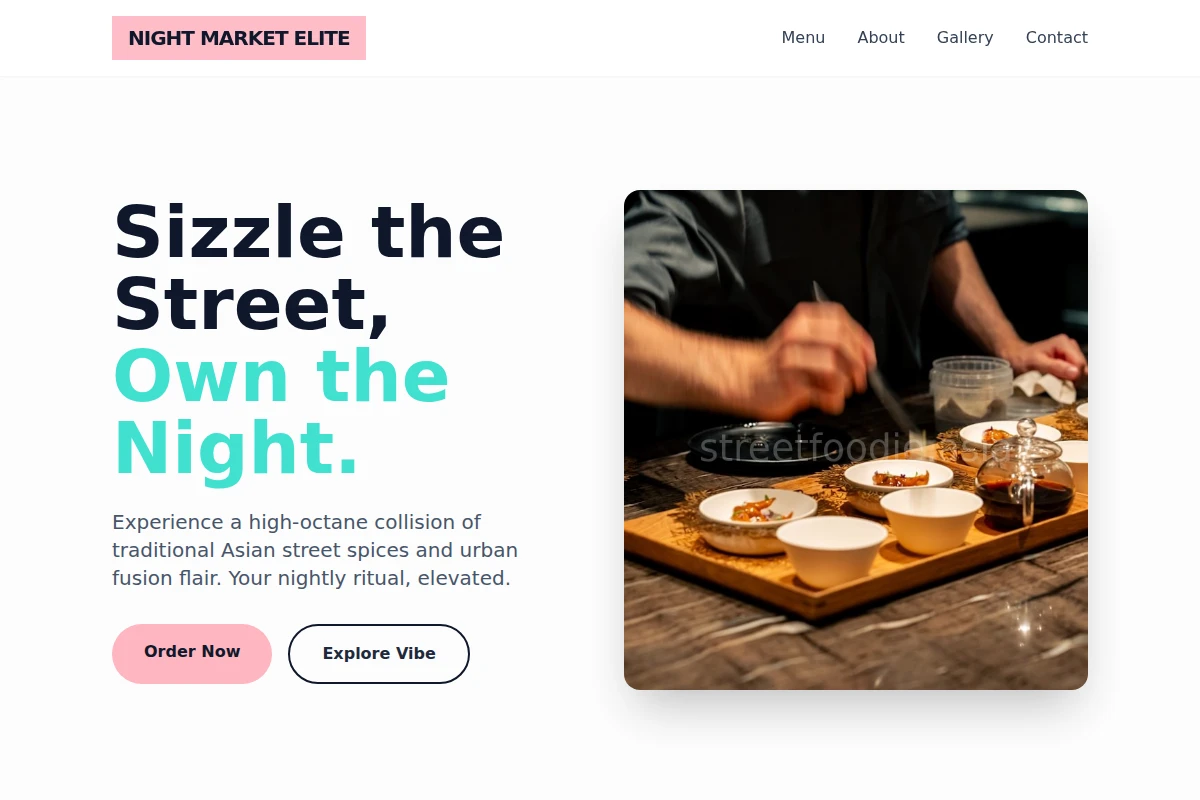 Street-Side Asian Fusion Food