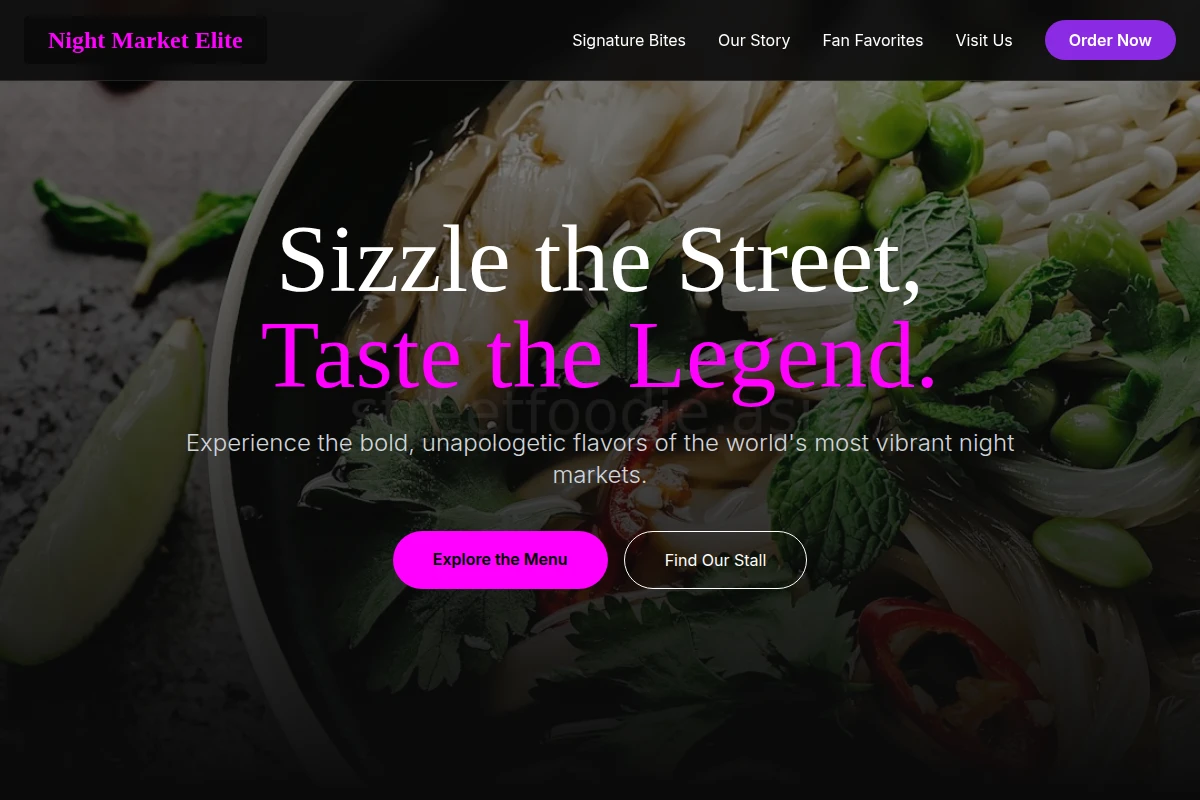 Street-Side Asian Fusion Food