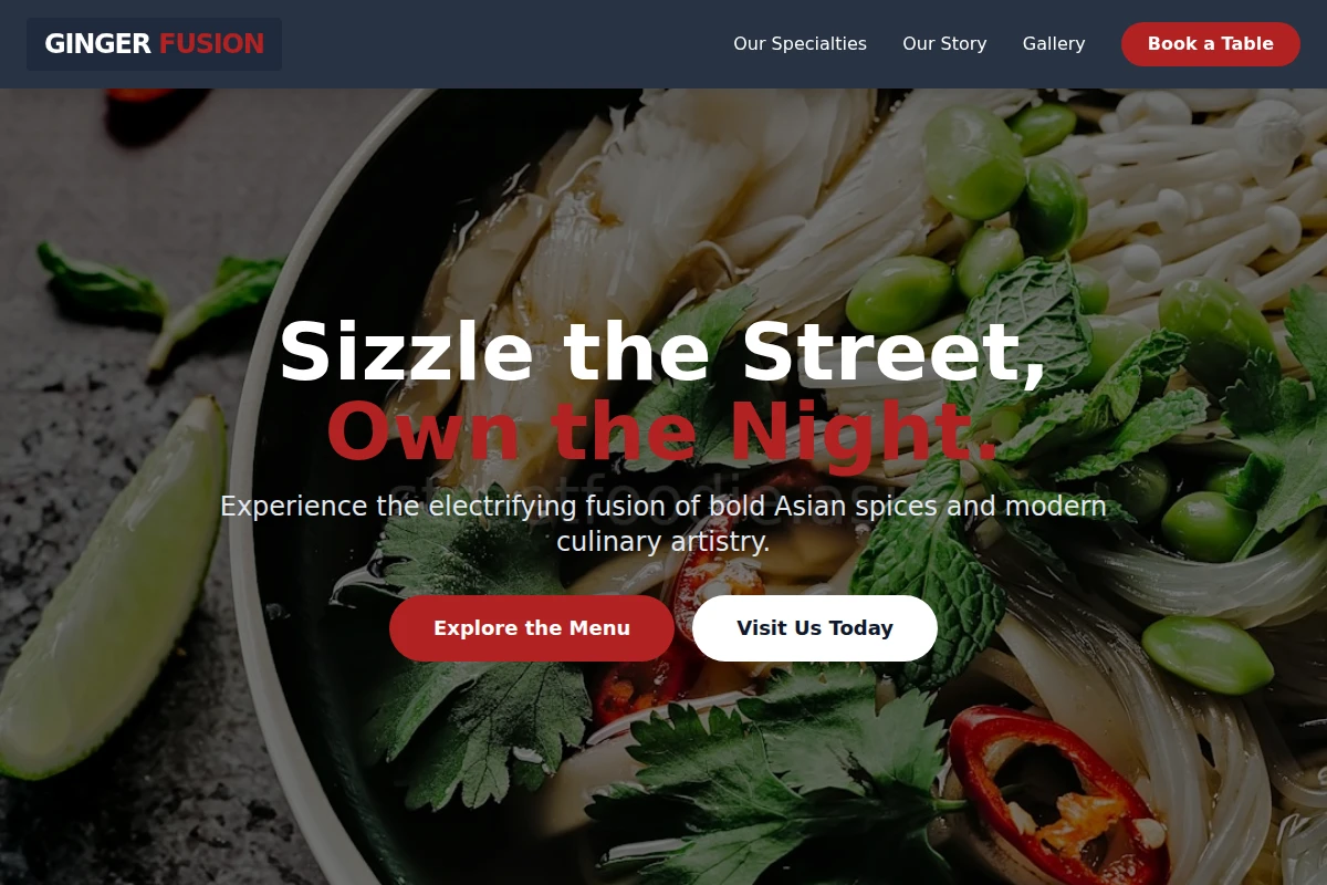 Ginger Asian Fusion Food