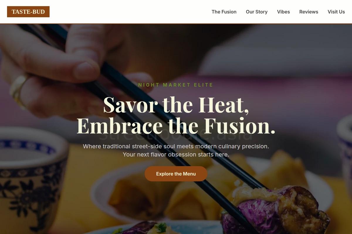 Taste-Bud Asian Fusion Food