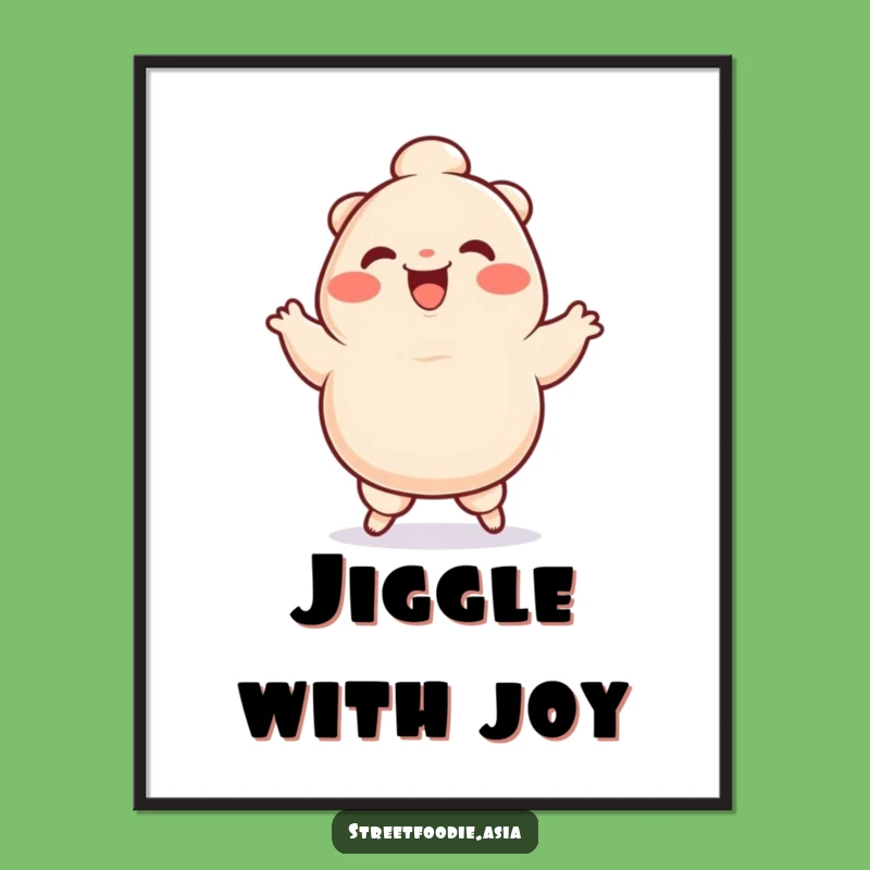 Funny Dumpling Jig Digital Art: Instant Joyful Character Decor for Your Space