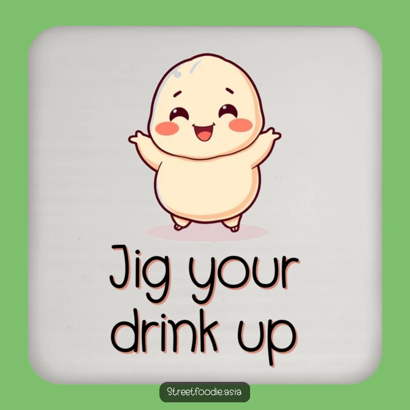 Funny Dumpling Coaster Set: Jigging Character, Hilarious Table Protection