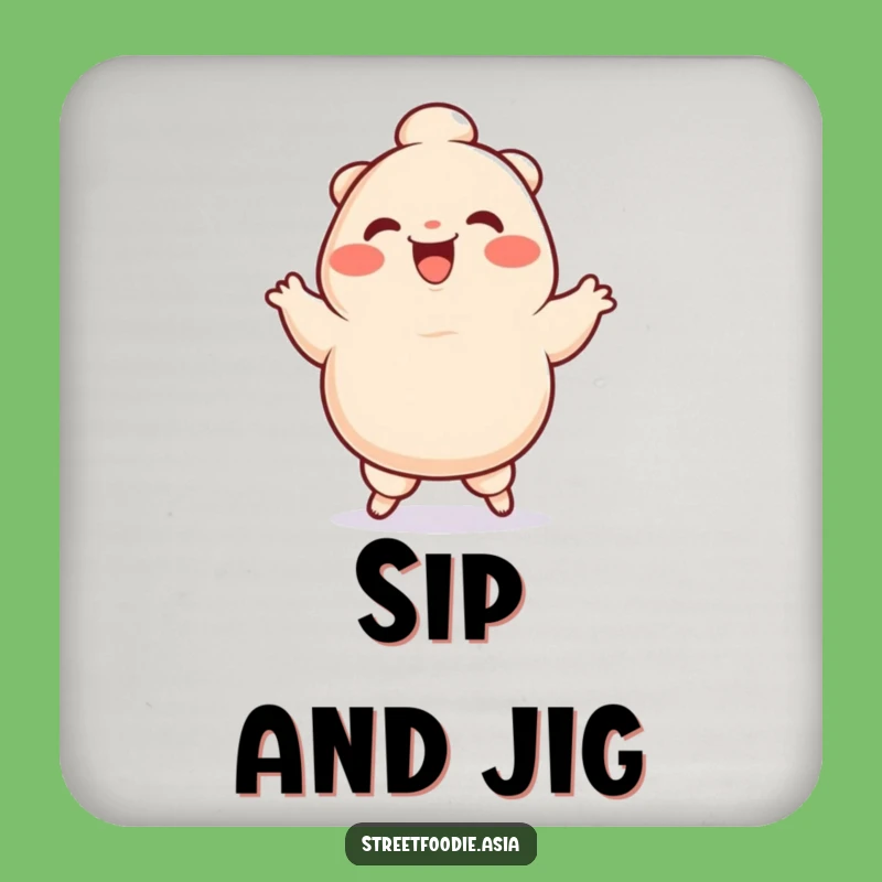 Funny Dumpling Jig Coaster Set: Protect Surfaces with Character Humor