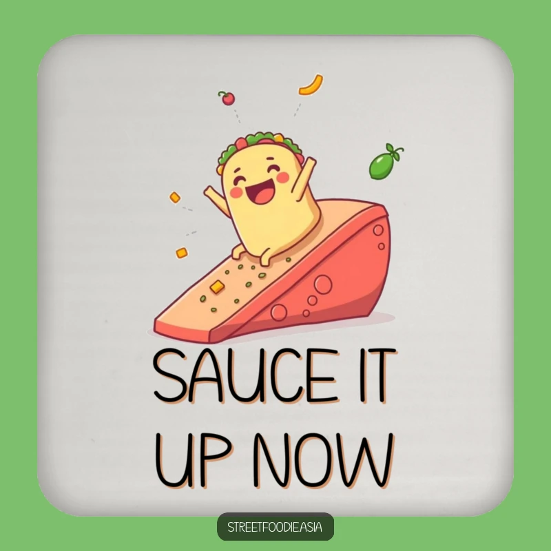 Funny Burrito Salsa Coaster Set: Protect Surfaces with Humorous Foodie Art Gift