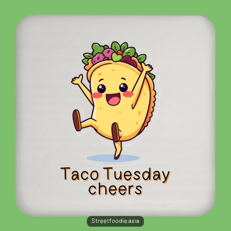 Funny Taco Cartwheel Coasters: Protect Surfaces with Festive Foodie Fun
