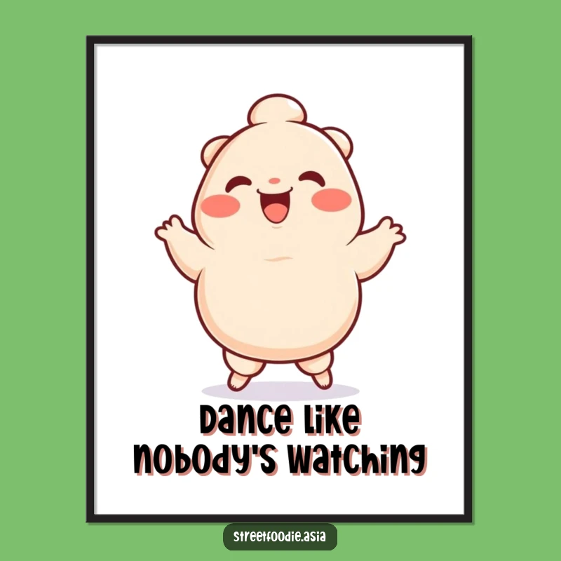 Funny Dumpling Jig Poster: Vibrant Wall Art for a Cheerful Atmosphere