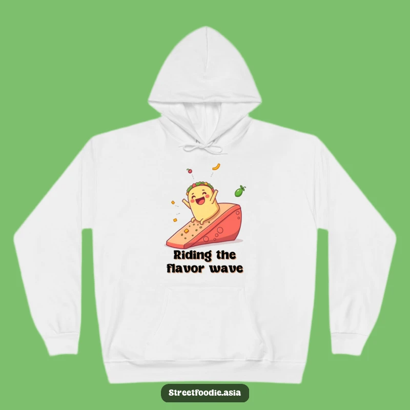 Funny Burrito Salsa Slide Hoodie: Cozy & Comical Foodie Wear, Perfect Gift