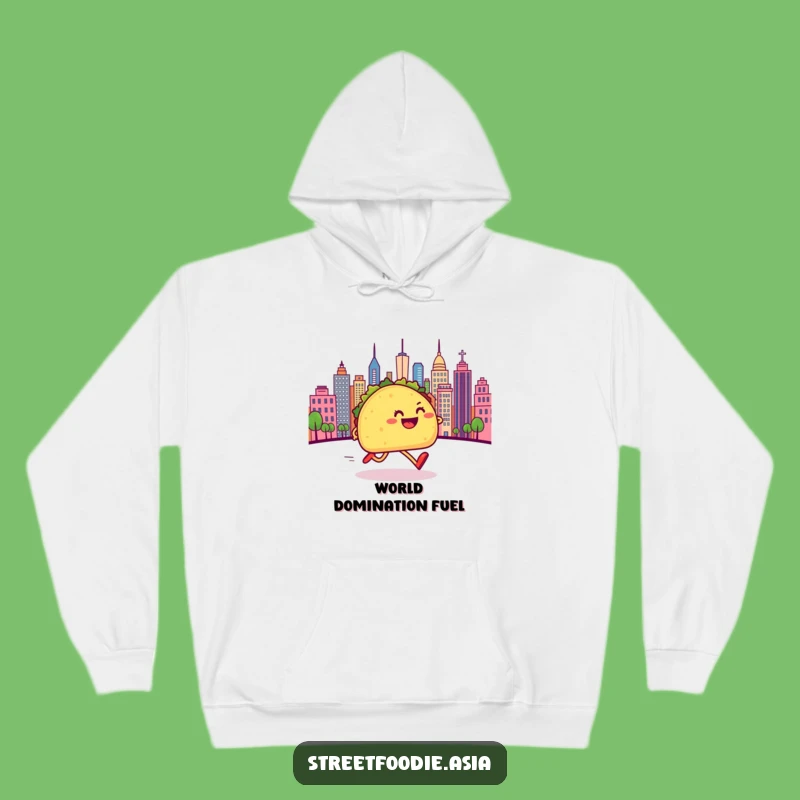Funny Taco Urban Dash Hoodie: Warm & Comical Foodie Wear, Ideal Gift
