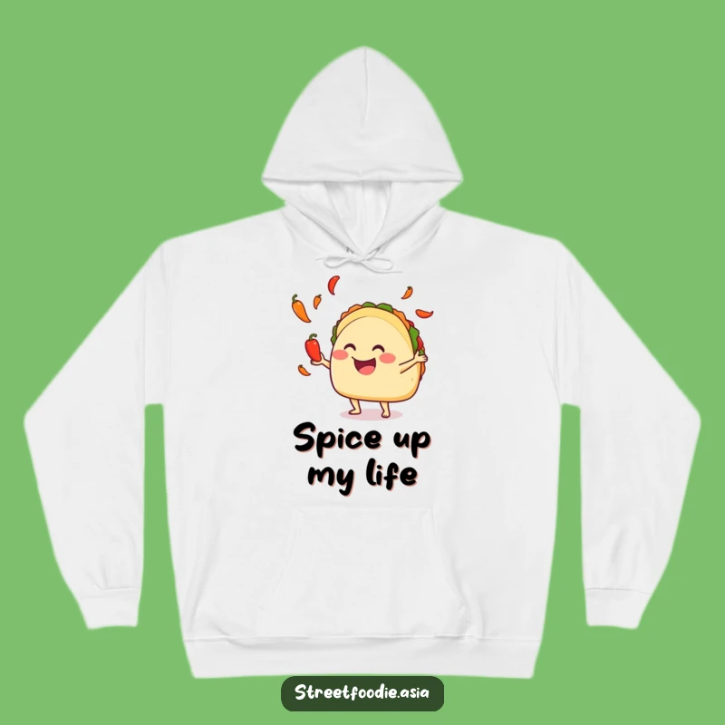 Funny Juggling Taco Hoodie, Cozy Pepper Character Sweatshirt, Perfect Hilarious Gift