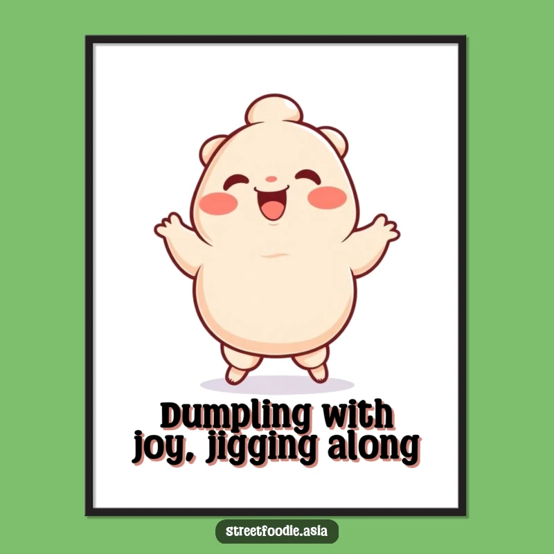 Free Printable Dumpling Wall Art: Funny Jiggy Character Downloadable Decor