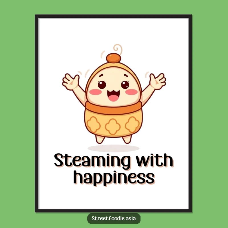 Free Printable Dim Sum Wall Art - Funny Waving Downloadable Decor for Food Lovers