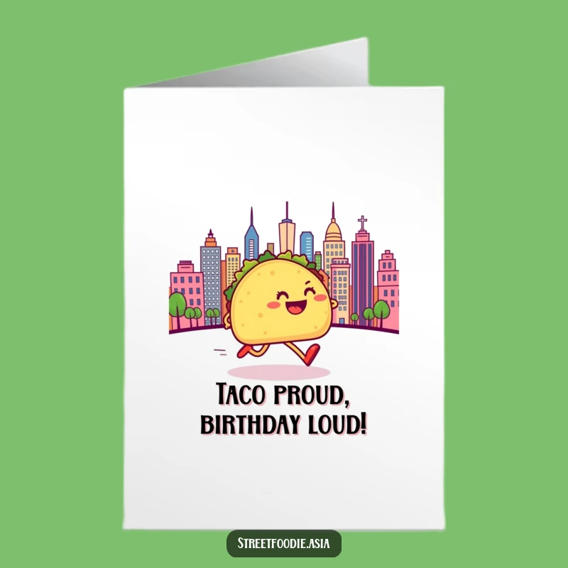 Free Printable Birthday Taco Card: Funny Speedy Taco Art, Downloadable Gift for Fiesta Fun