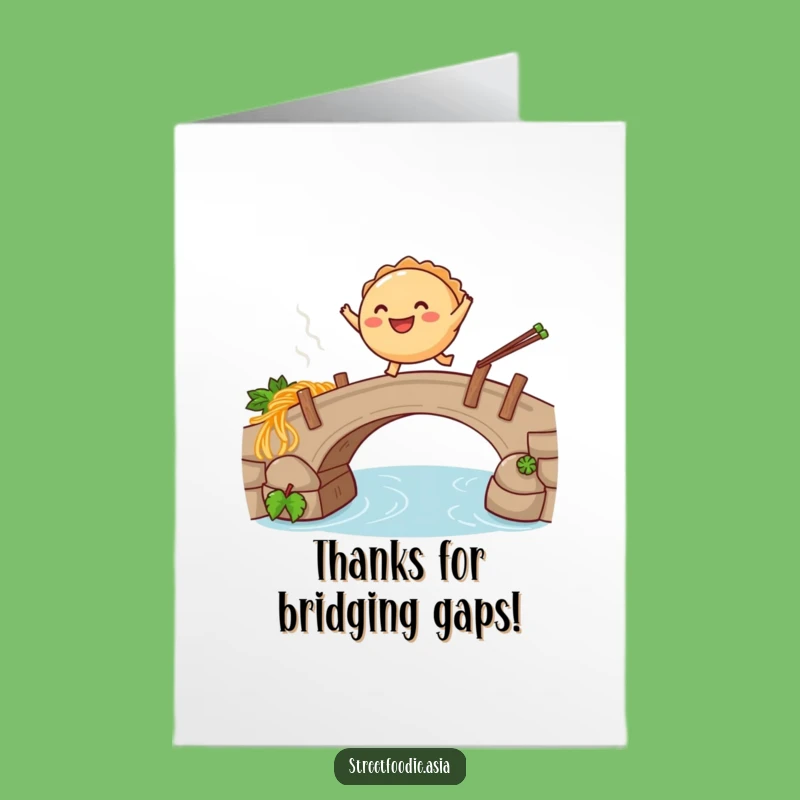 Free Printable Thank You Empanada Card: Funny Noodle Leap, Downloadable Art for Gratitude