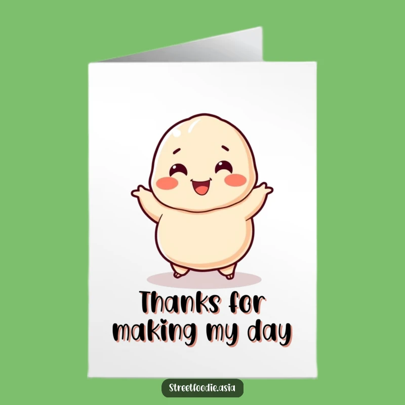 Free Printable Thank You Dumpling Card - Funny Jigging Downloadable Gift for Appreciation