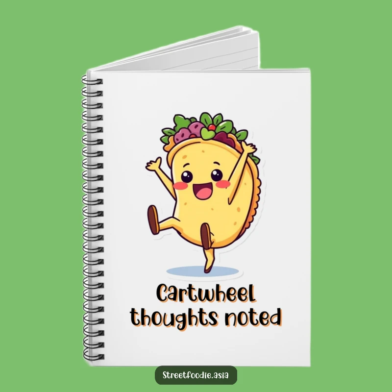 Funny Taco Cartwheel Notebook: Jot Down Ideas with Fiesta Fun