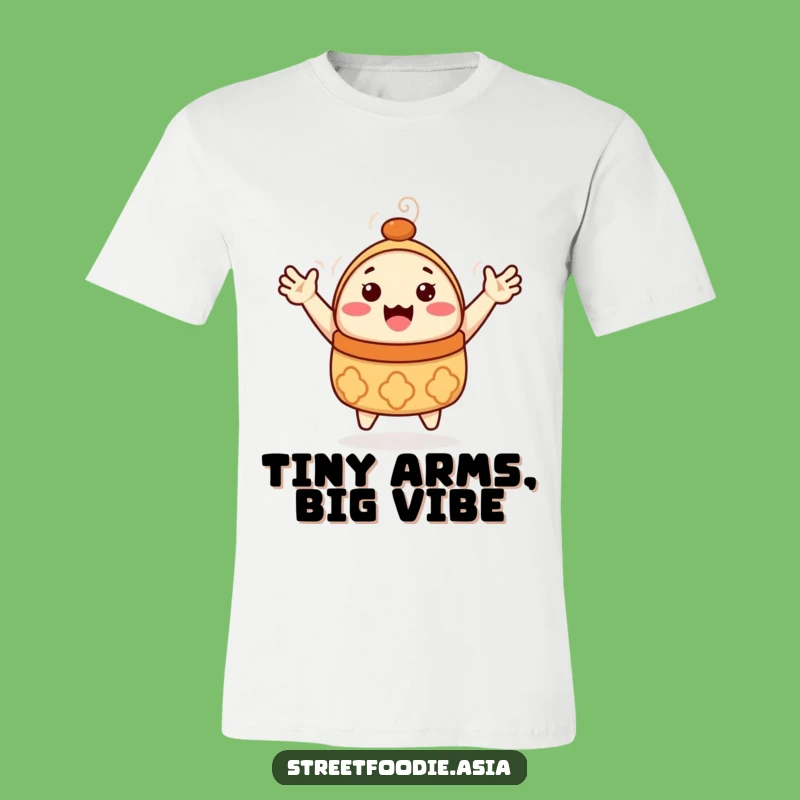 Funny Dim Sum T-Shirt: Waving Character Tee, Playful Gift for Foodies