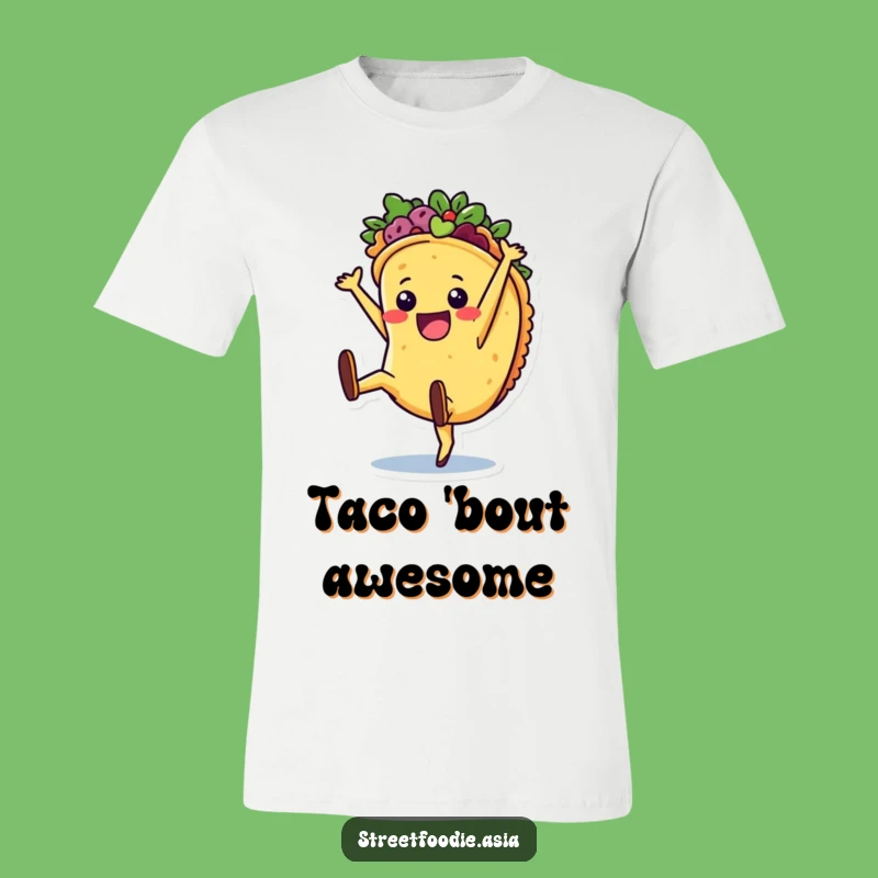 Funny Joyful Taco Cartwheel T-Shirt: Wear Your Enthusiasm Boldly