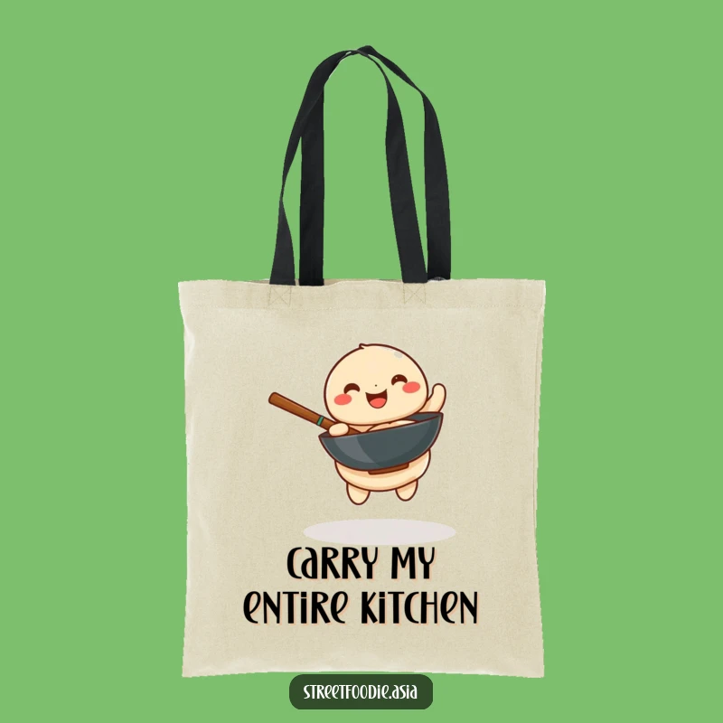 Funny Dumpling Wok Tote Bag: Practical & Humorous Carry-All Gift