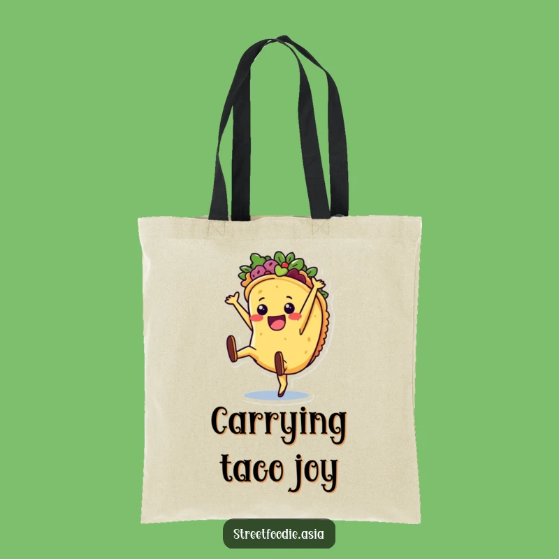 Funny Taco Cartwheel Tote Bag: Carry Your Fun and Taco Love Everywhere