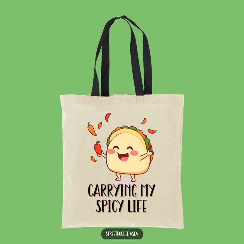 Funny Juggling Taco Tote Bag, Spacious Pepper Bag, Ideal Hilarious Gift
