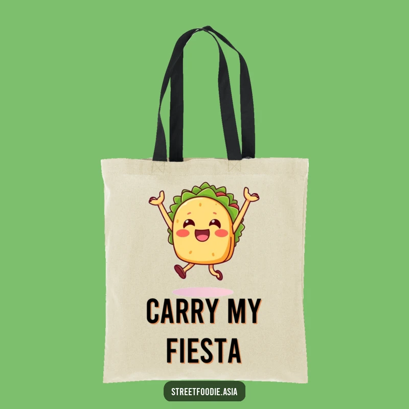 Funny Taco Jump Tote Bag: Carry Your Fiesta in Style, Great Mexican Food Gift