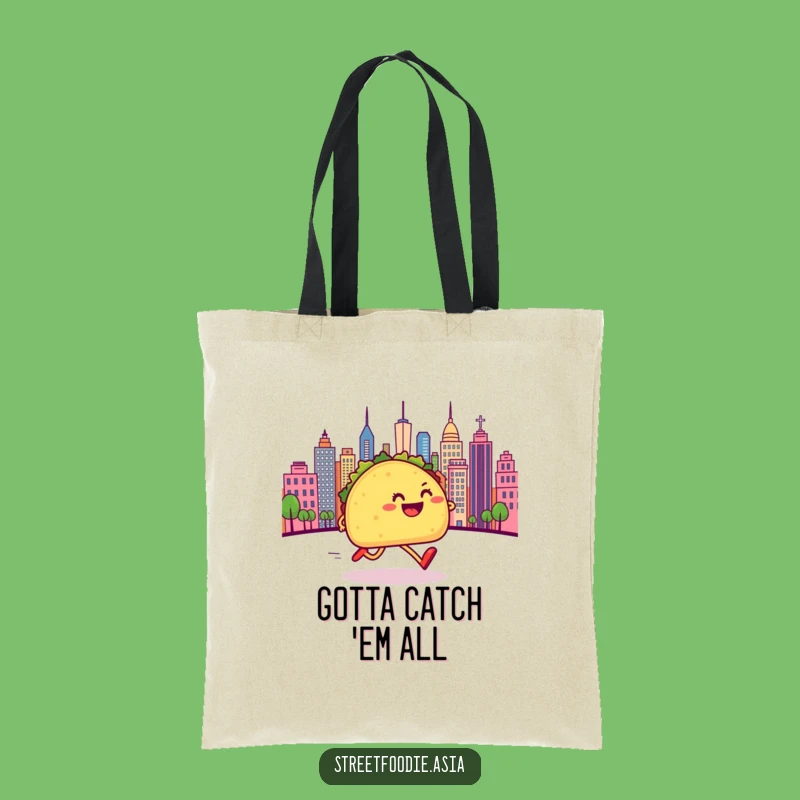 Funny Taco City Runner Tote Bag: Practical & Humorous Grocery Haul Gift